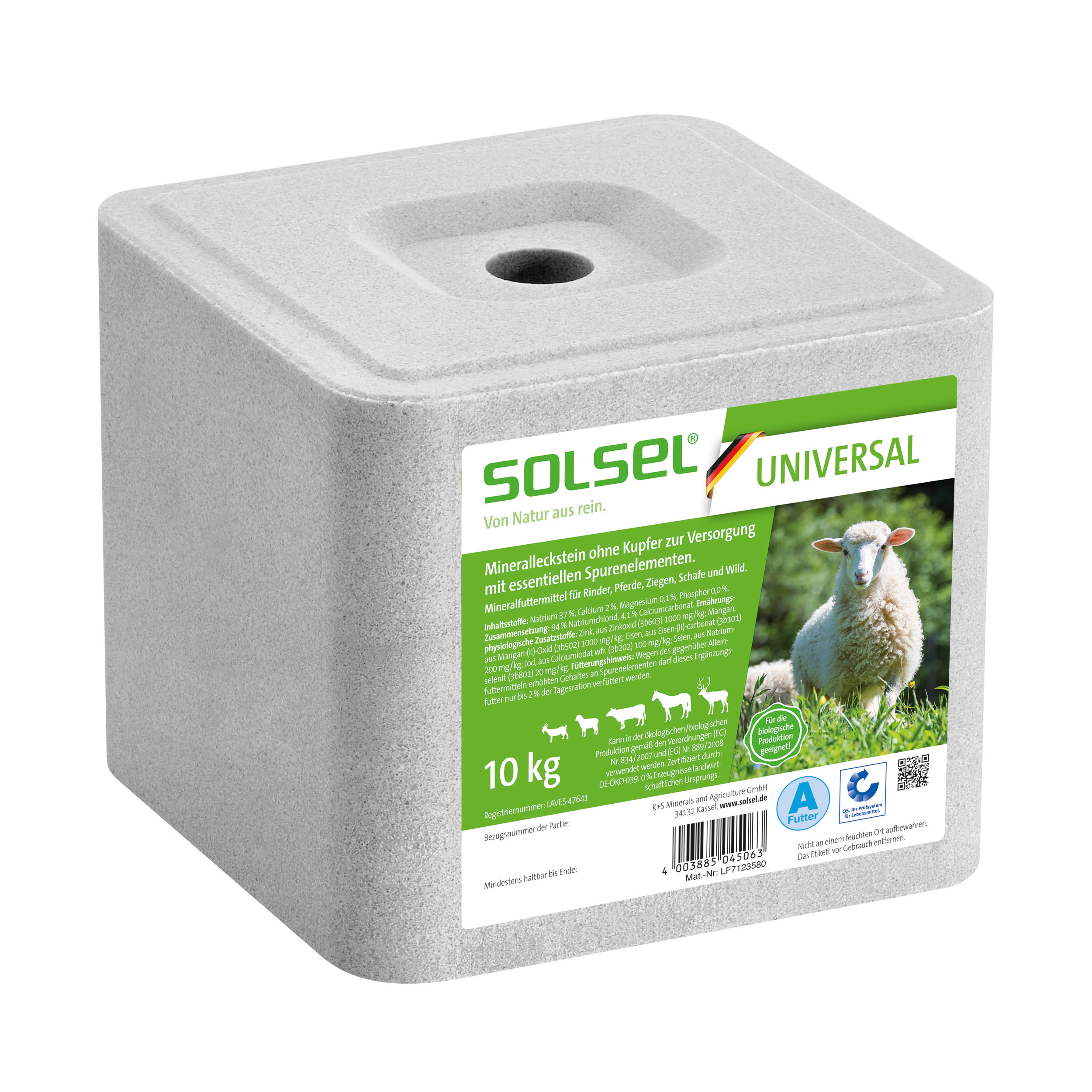 SOLSEL UNIVERSAL 1 x 10 kg Leckstein ohne Kupfer