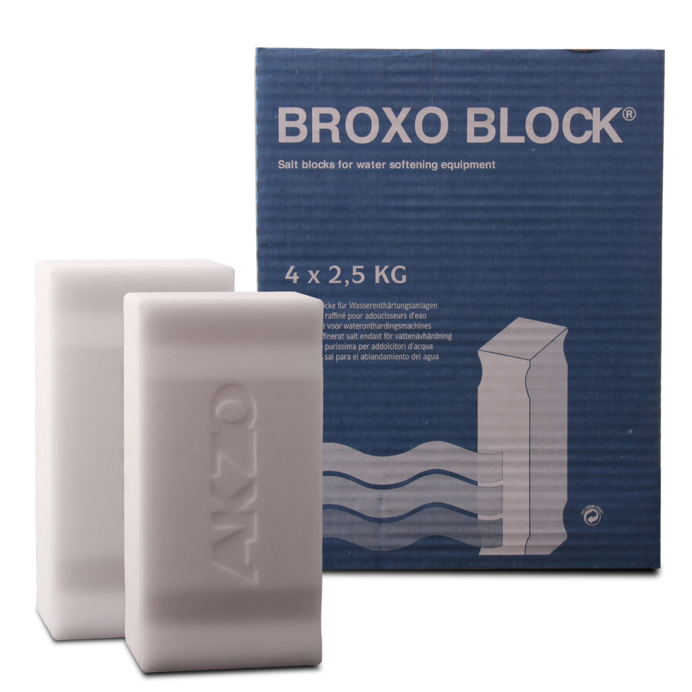Broxo Block 10 kg 4 x 2,5 kg Regeneriersalz Siedesalz