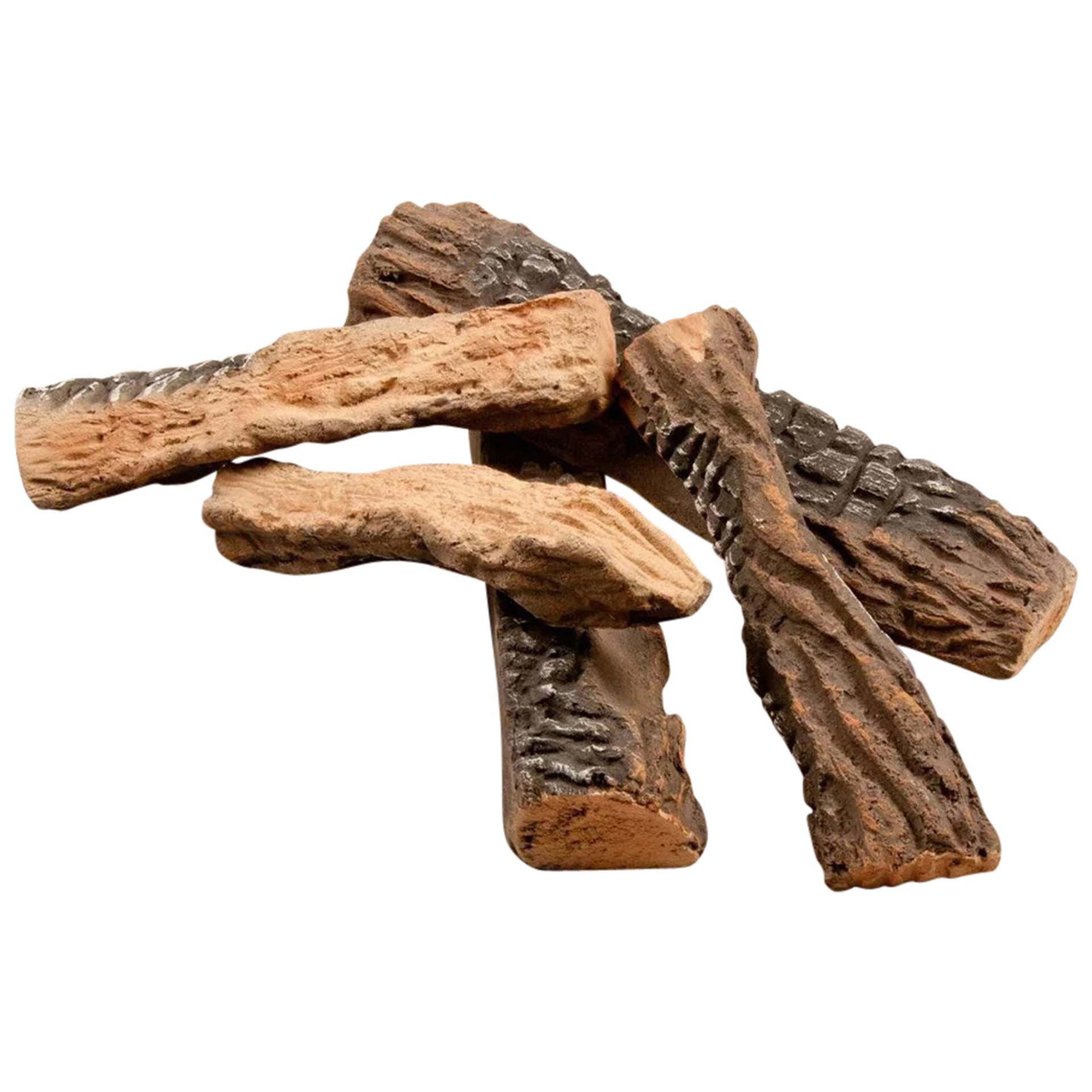 lilimo Brennholzimitat 5 Stück Dekoholz Keramik Holzscheite