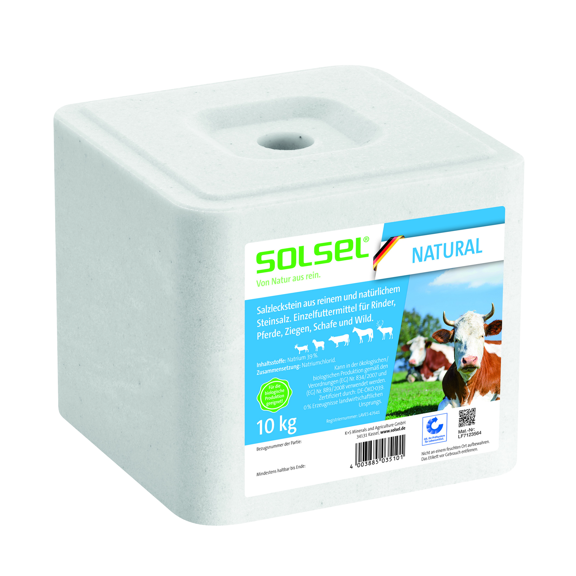 SOLSEL Natur 1 x 10kg Leckstein 