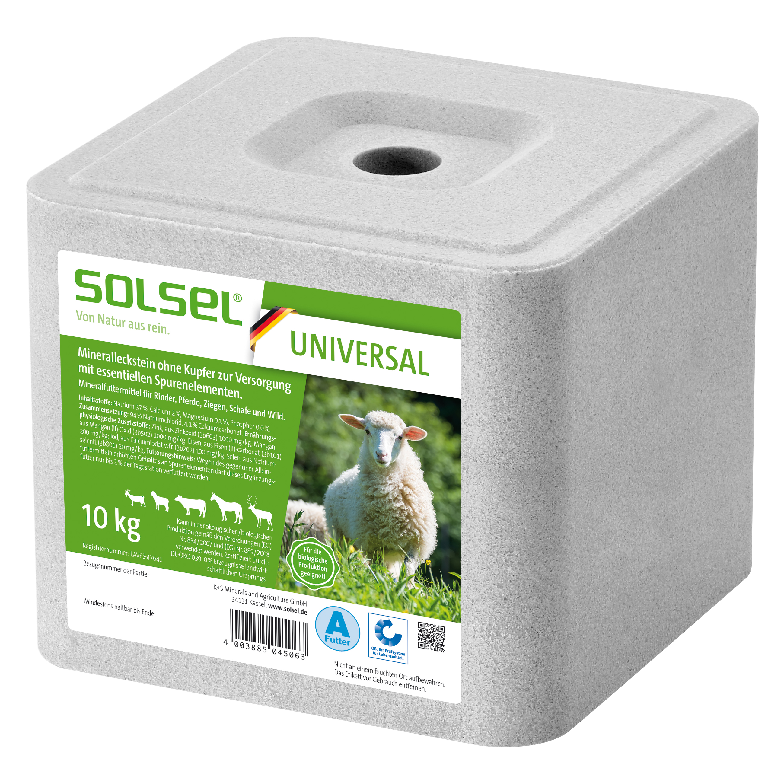 SOLSEL UNIVERSAL 3 x 10 kg Leckstein ohne Kupfer