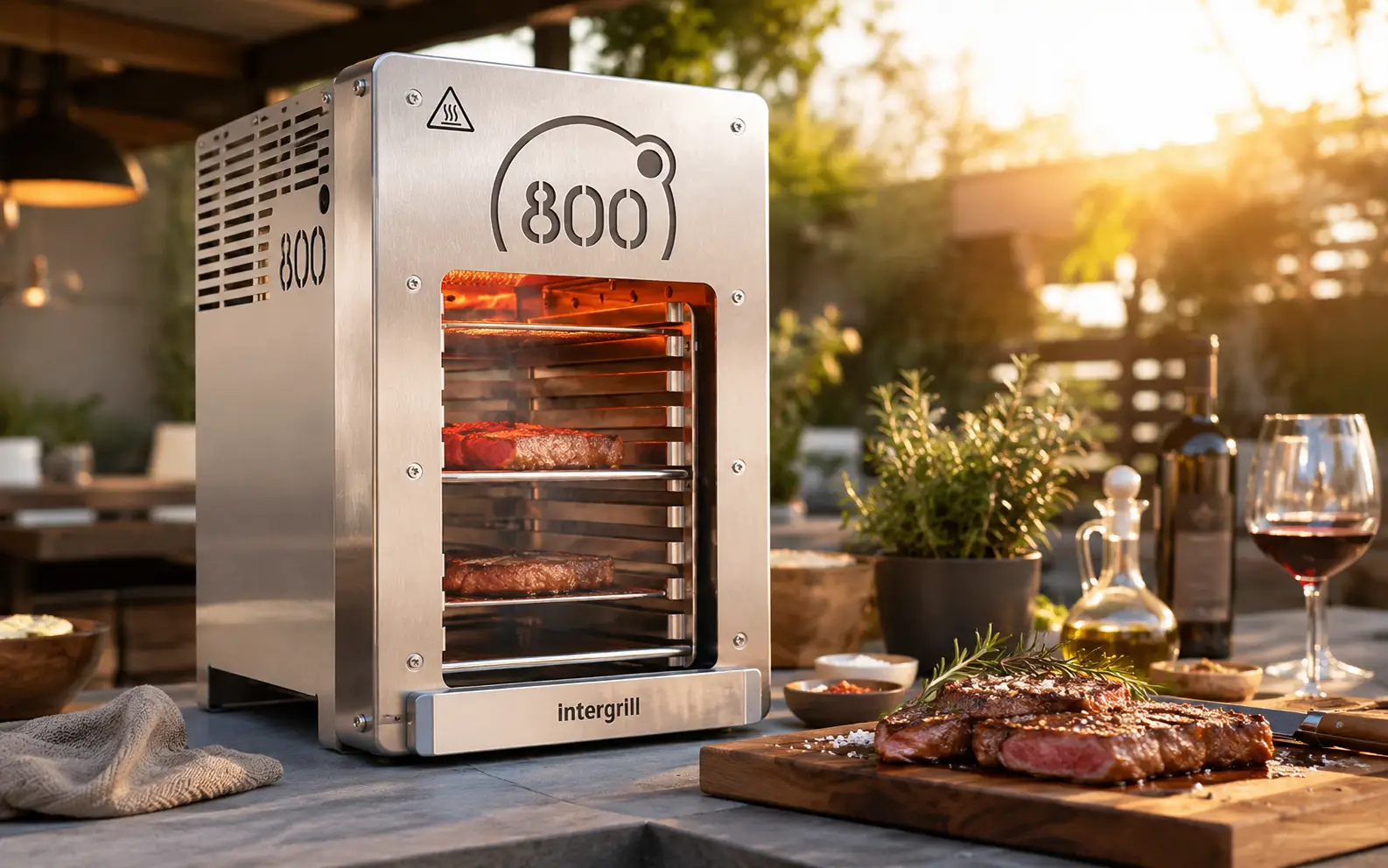 Oberhitzegrill für Steaks und BBQ mit hoher Temperatur
