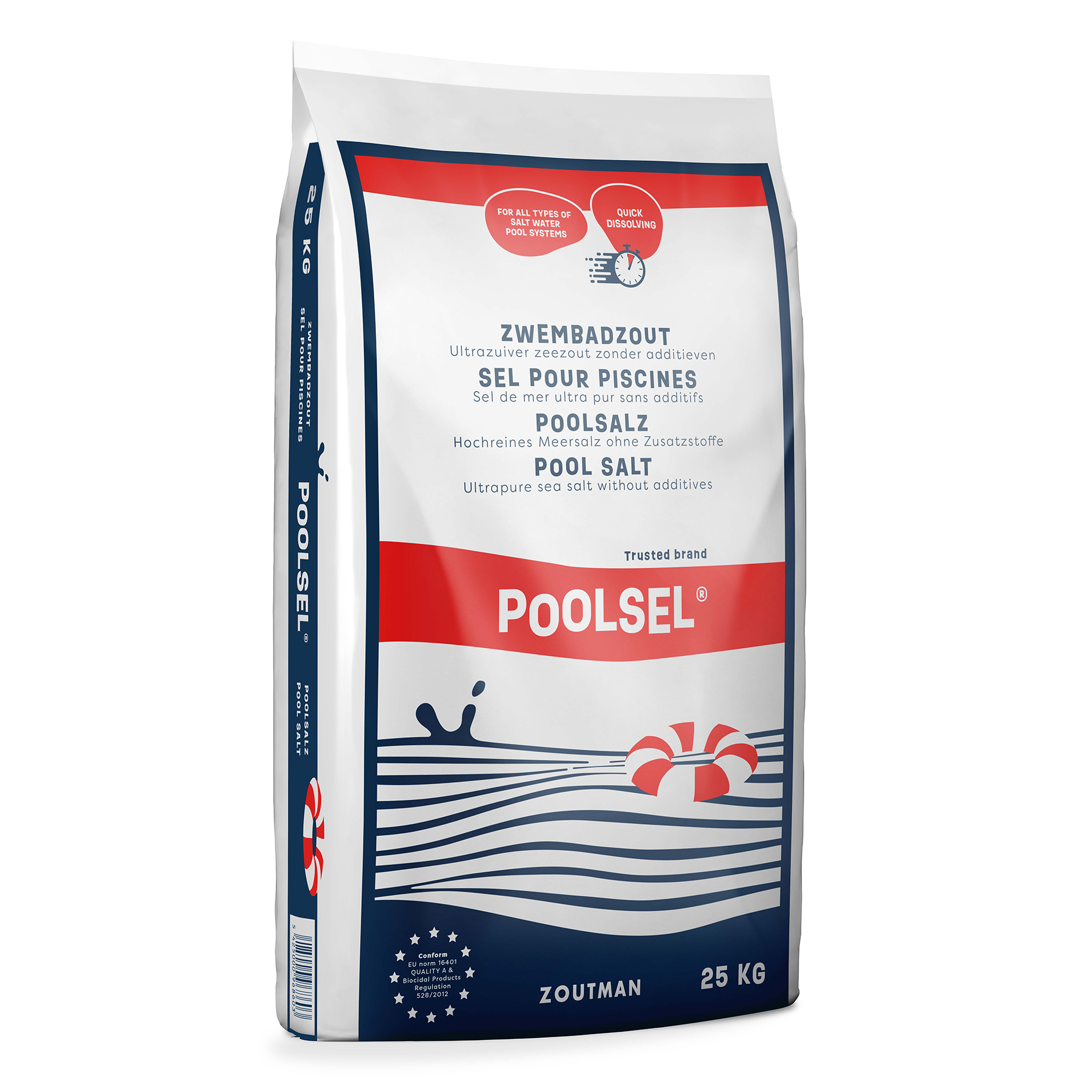 Poolsel 25 kg Poolsalz Meersalz 0.5 - 4.0 mm