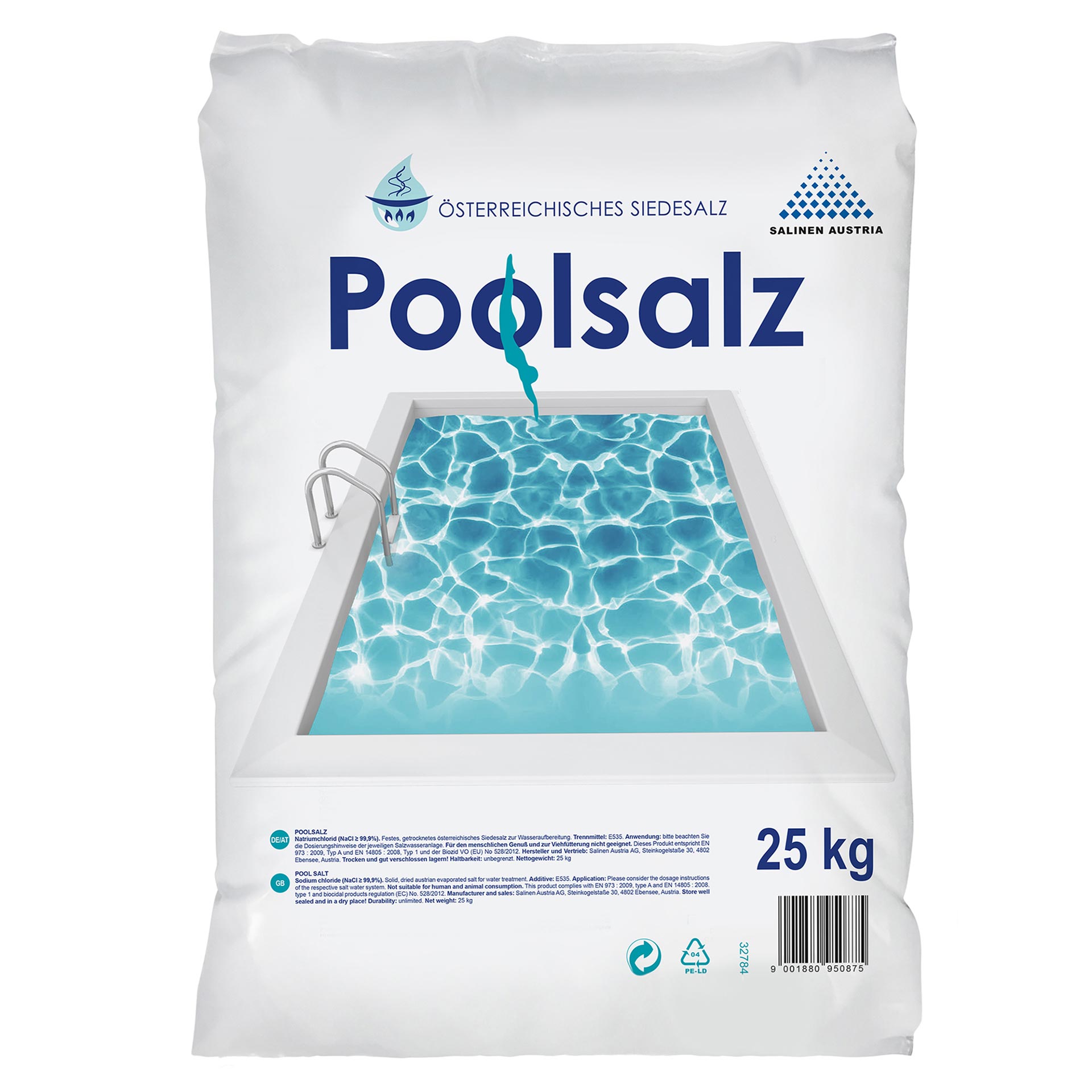 Salinen 25 kg Poolsalz Regeneriersalz fein Salinen 25 kg Poolsalz Regeneriersalz fein