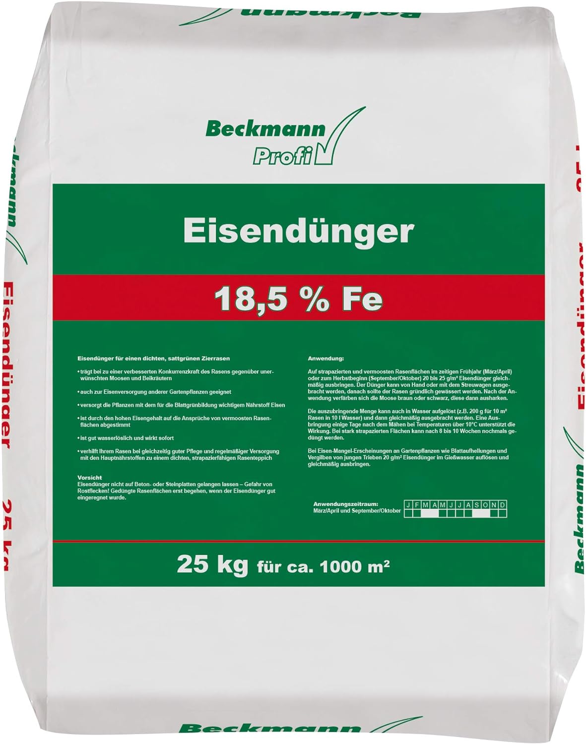 Beckmann  25 kg 18,5% Fe Eisendünger Pulver