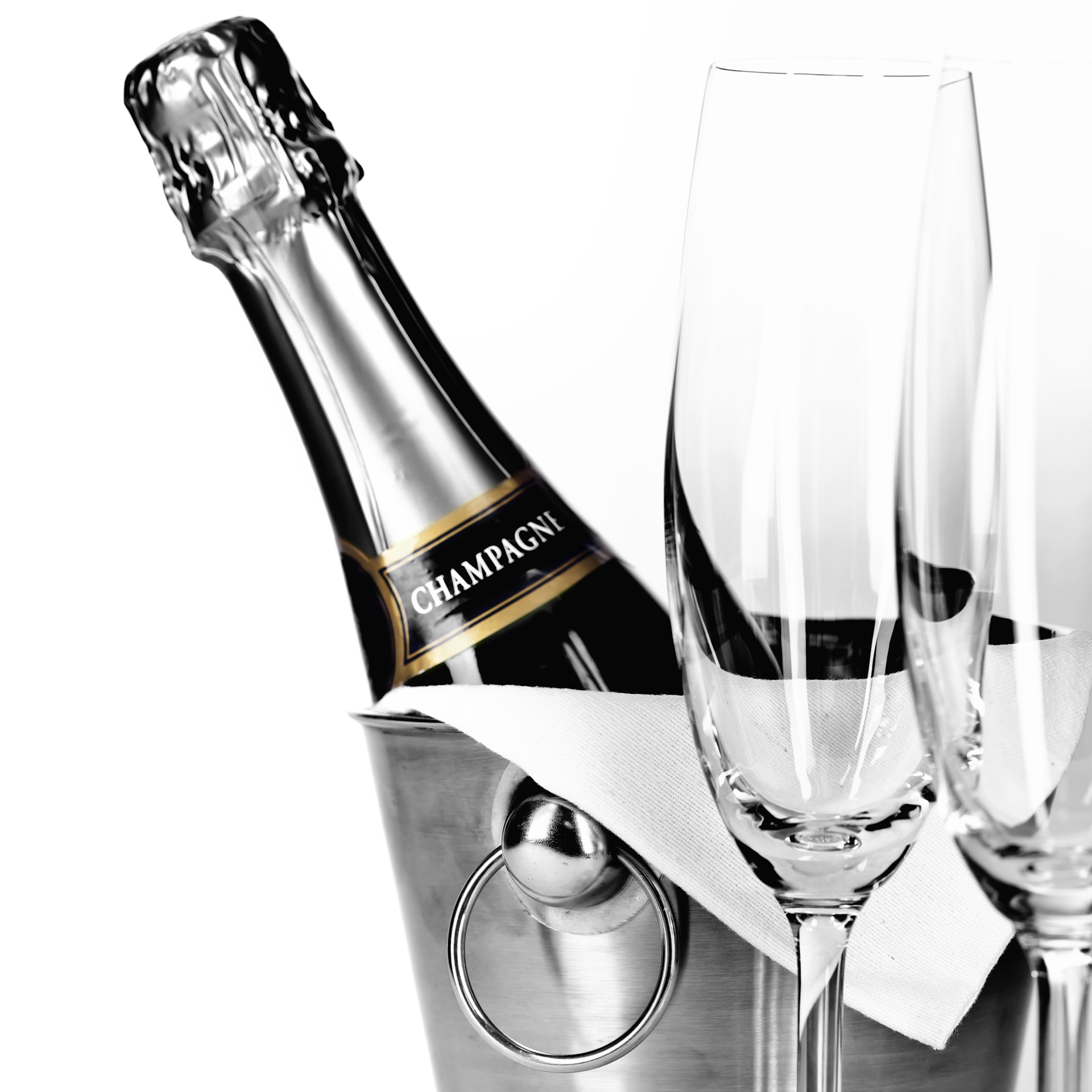 intergrill Champagner Sekt Kübel Edelstahl mit Halterung