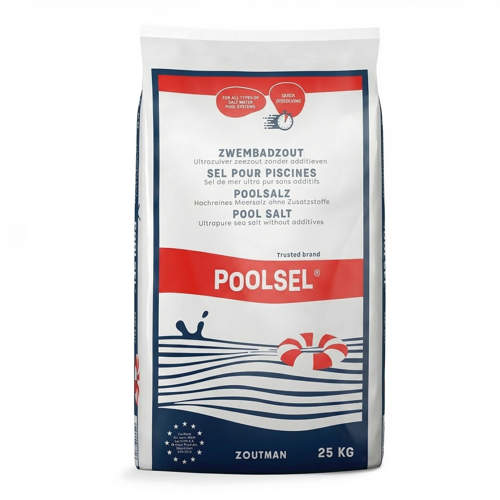 Poolsel 25 kg Poolsalz Meersalz 0.5 - 4.0 mm