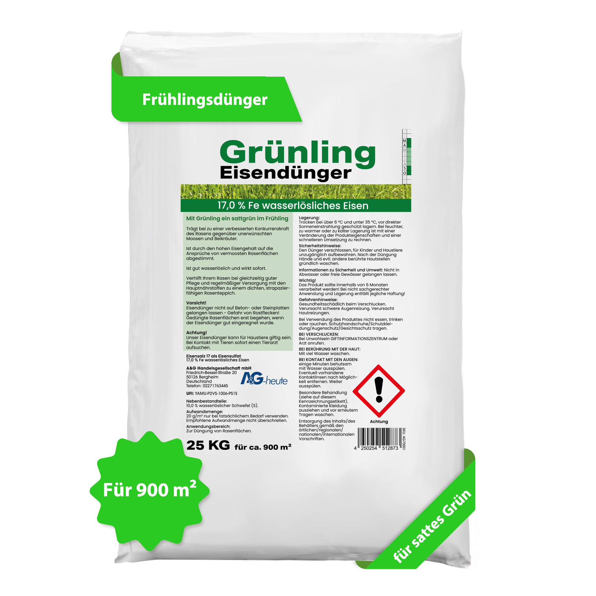 A&G-heute 25 kg Grünling Eisendünger Pulver A&G-heute 25 kg Grünling Eisendünger Pulver