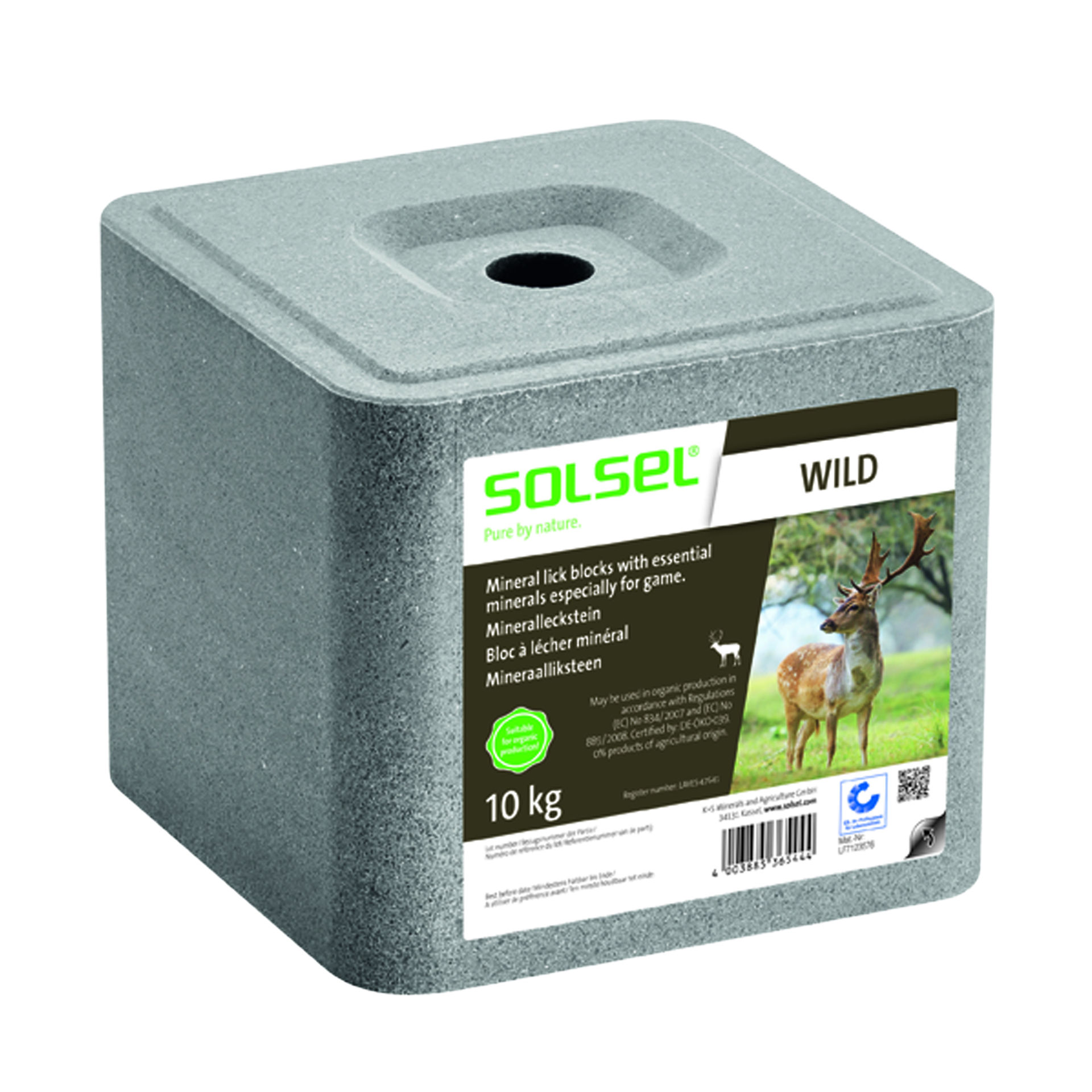 SOLSEL 1 x 10kg Leckstein für Wild