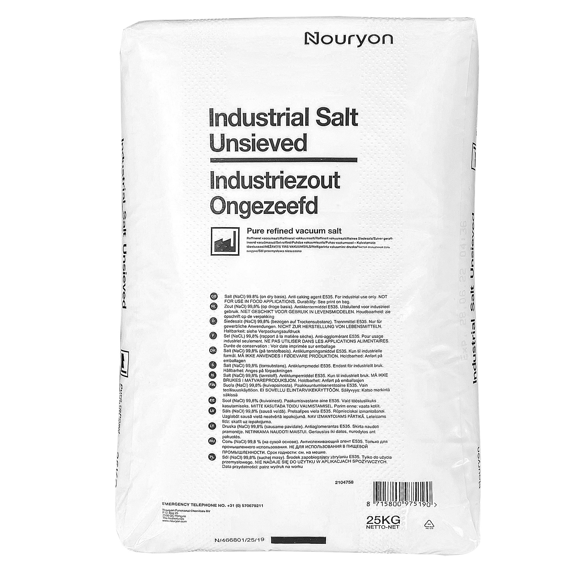 Nouryon 25 kg Industriesalz Schwimmbadsalz Regeneriersalz Nouryon 25 kg Industriesalz Schwimmbadsalz Regeneriersalz