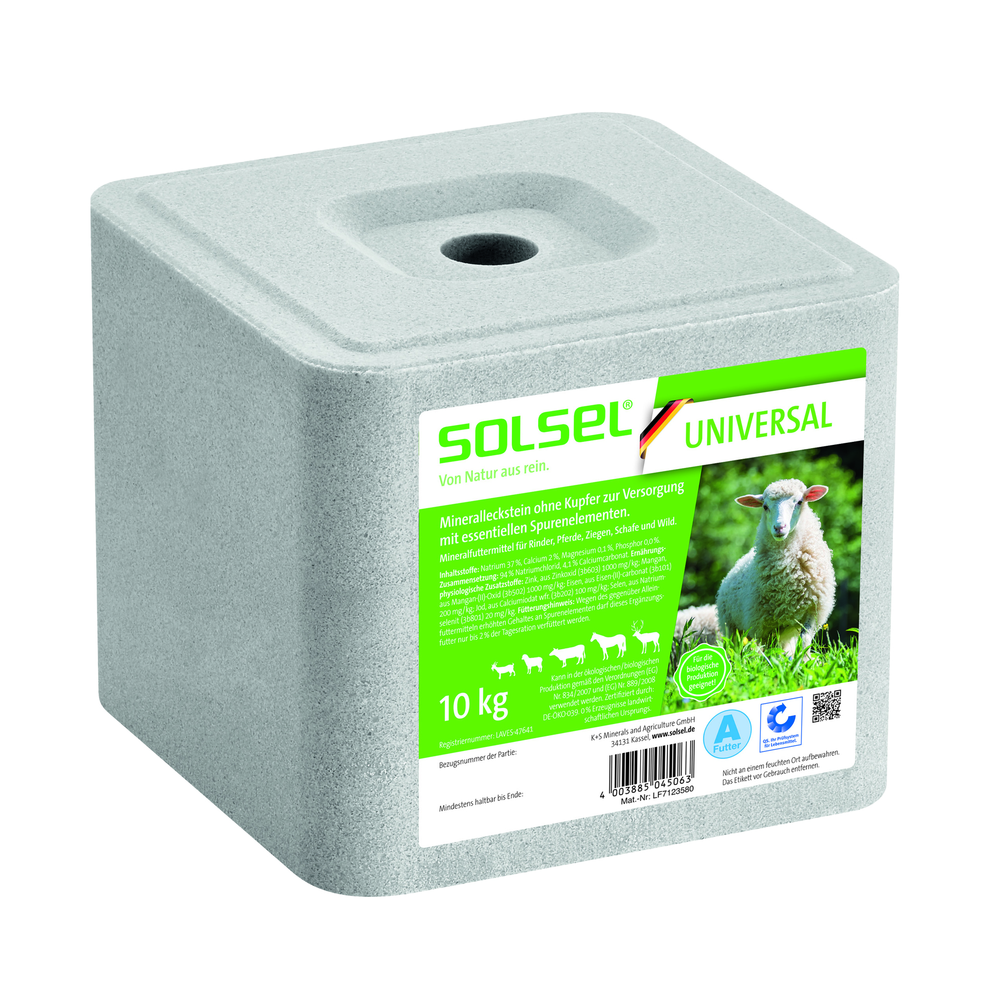 SOLSEL UNIVERSAL 1 x 10 kg Leckstein ohne Kupfer