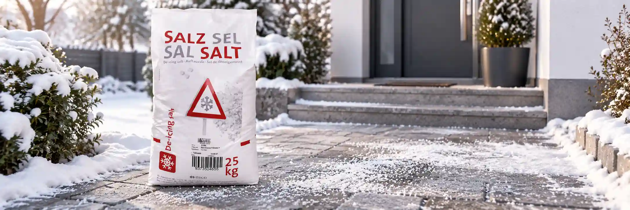 Grobkörniges Streusalz für Gehwege und Winterdienst
