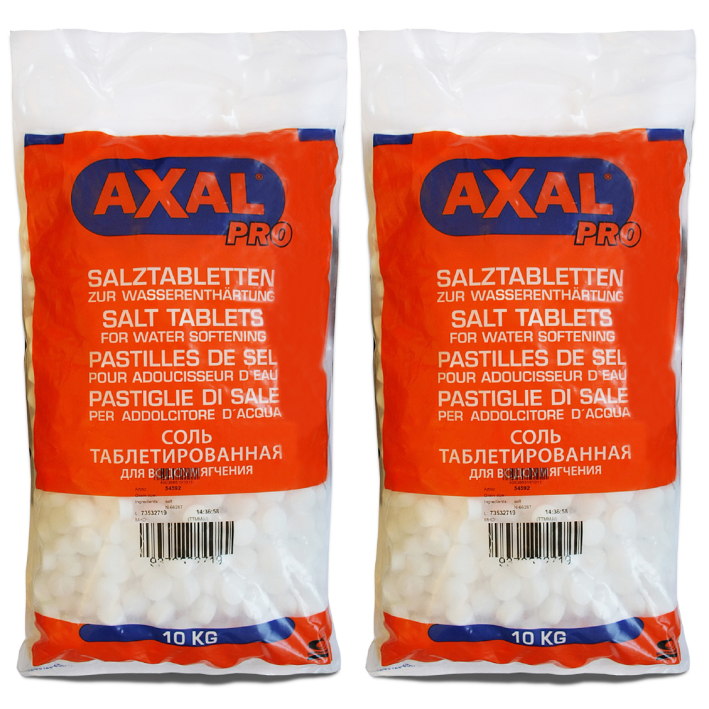 2 x 10 kg 20 kg  Axal Pro Regeneriersalz Tabletten für die Wasserenthärtung 