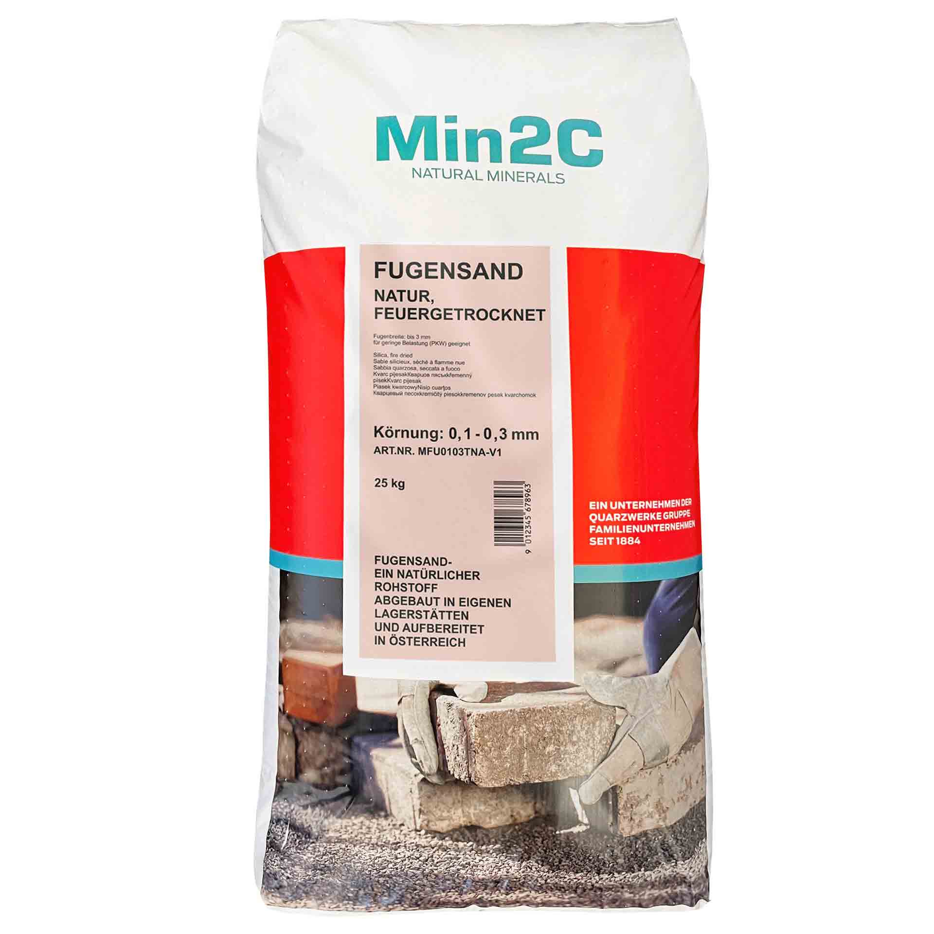 Min2C 25 kg Fugensand natur 0.1-0.3 mm Premium Quarzsand